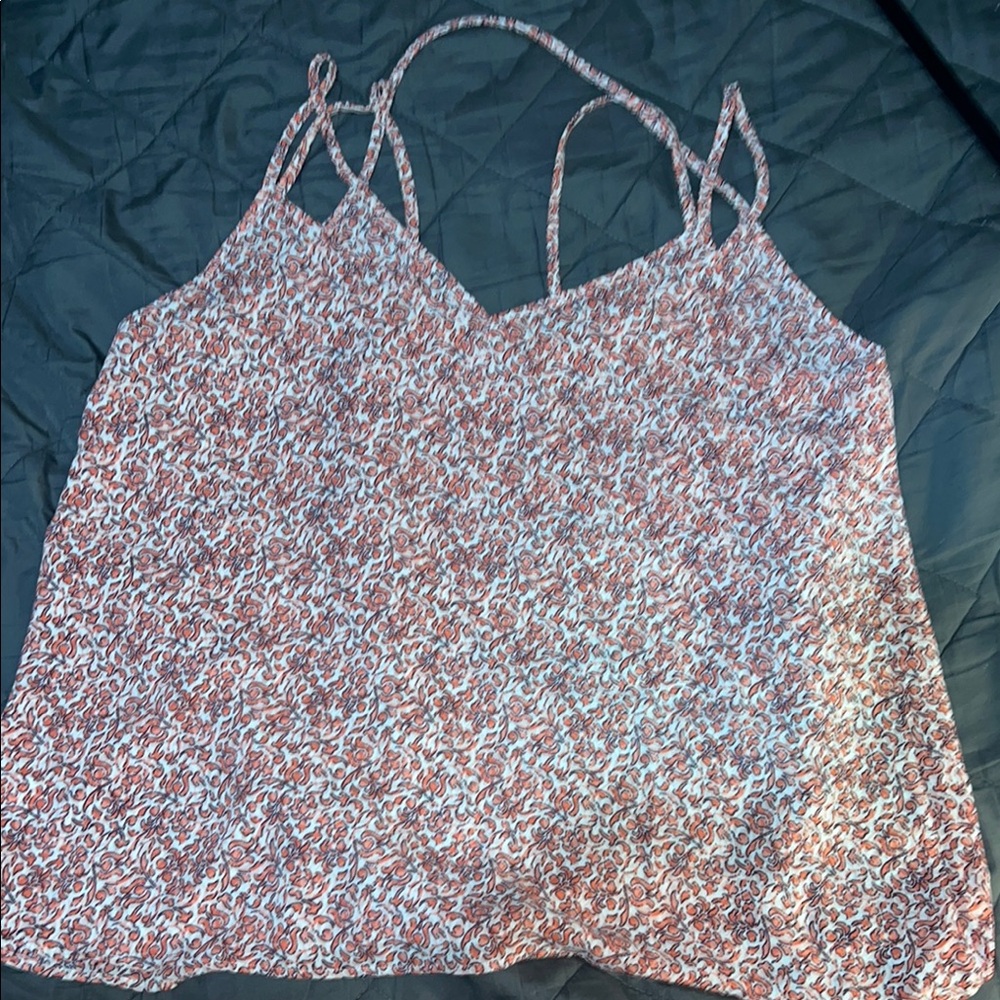 White and Cream Camisole with Adjustable Straps - Picture 6 of 6